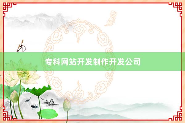 专科网站开发制作开发公司